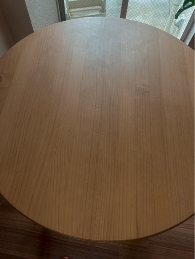 IKEA PINNTORP（ピントルプ）丸テーブル 85cm／ライトブラウン×ブラック脚〈1年使用・美品〉
