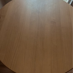 IKEA PINNTORP（ピントルプ）丸テーブル 85cm／ライトブラウン×ブラック脚〈1年使用・美品〉 の画像