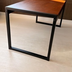 アイリスオーヤマ　　ローテーブル　リビングテーブル　ウォールナット
の画像