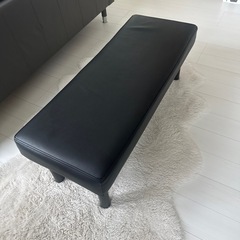 ベンチ　ダイニングチェア　黒　ブラックの画像