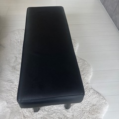 ベンチ　ダイニングチェア　黒　ブラックの画像