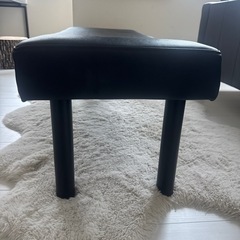 ベンチ　ダイニングチェア　黒　ブラックの画像