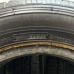 【走行短め】DUNLOP ENASAVE VAN01 155/80R14 88/86N LT 14インチ 夏タイヤ 4本 22年製 プロボックス サクシード等　(MTC974)クレジットカード QRコード決済可能の画像