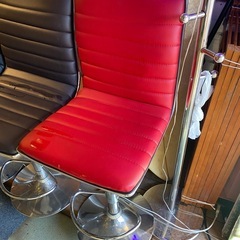 ダイニングバーチェア　黒赤3個セット♪の画像