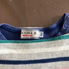 ミキハウス　ダブルb 長袖　Tシャツ　100cm ボーダーの画像