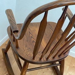 ✨美品✨ ロッキングチェア アンティーク調 木製 アーム付 クラッシックの画像