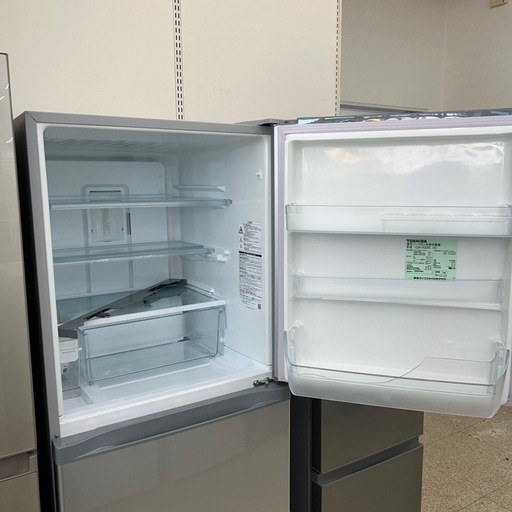 リユースのサカイ東金店 TOSHIBA 冷蔵庫 19年製 330L ※クリアケース割れあり TJ16416
