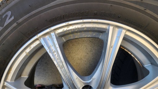 （引渡し決定しました）185/65 R15　ブリジストン　スタッドレス 2021年製　溝あり　アルミ付 引渡し決定しました）185/65 R15 ブリジストン スタッドレス 2021年製