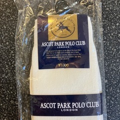 M2511-469 ASCOT PARK POLO CLUB LONDON ソックス 靴下　25.0-27.0cm アイボリー 未使用品 保管汚れ有りの画像