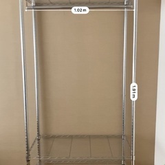 【決まりました！】スチールラック・ハンガーラック/キャスターつきの画像