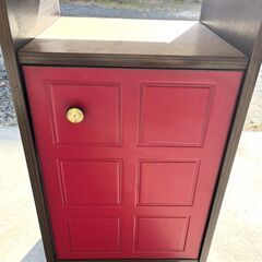 【B432】昭和レトロ/木製/電話台/高さ69㎝/収納棚/小棚/収納/現状品の画像