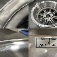 【新品】ワタナベ f8f 社外ホイール 14インチ 2本 6.5J4HPCD114.3+35 希少 デッドストック　(MHZ846)クレジットカード QRコード決済可能の画像