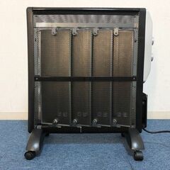 遠赤両面パネルヒーターNX-WPH01BK ブラック 美品 キャスター付き 暖房器具　マイカ電気ヒーター 清掃/動作確認済みの画像