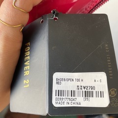 【未使用タグ付き】ハイヒール サンダル　赤の画像