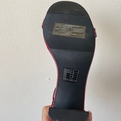 【未使用タグ付き】ハイヒール サンダル　赤の画像