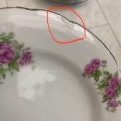 洋皿　平皿　薔薇❓yamatsu 水の跡？有　朝食プレート5　ケーキ皿5 取り皿の画像