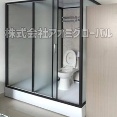 新品✨一体型 トイレ＋シャワーユニット🚽🚿幅1.4×奥行1.1ｍ｜洗面台付き！コンパクト設計！高品質＆高コスパ㉑の画像
