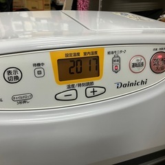 I2511-706 ダイニチ 強制通気形開放式石油ストーブ ブルーヒーター FW-4621L 2021年製 通電確認済み キャスター付き 中古の画像