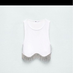 ✨️rue21 ✨️フリンジ付きホワイトキャミソール タグ付き❤️の画像