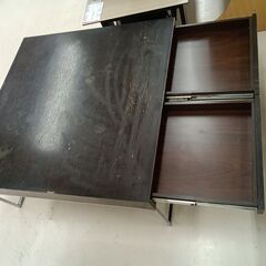 リユースのサカイ栃木店★ジモティ割あり★ 大塚家具 センターテーブル ブラック W90×D90×H43.5 クリーニング済み TC11759の画像