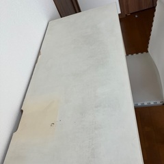 2人用デスク 長机 白 コンセント 幅150cm 奥行45cm 木製の画像