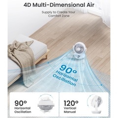 サーキュレーター 寝室用ファン リモコン付き 13インチエアサーキュレーターの画像