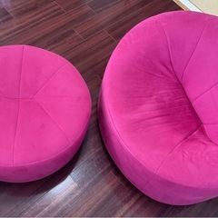 リーンロゼ　パンプキン ピンク 　オットマン　の画像