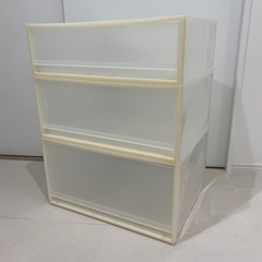 【期間限定】無印良品 ポリプロピレン収納ケース ワイド3個の画像