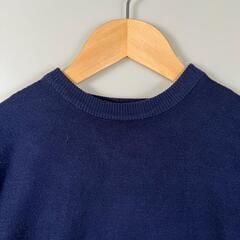 KURICA KURICA 半袖ニット コットン ネイビー レディース M【古着】【中古】の画像