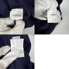 KURICA KURICA 半袖ニット コットン ネイビー レディース M【古着】【中古】の画像