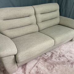 〔美品〕３人掛けソファ 布張りタイプの画像