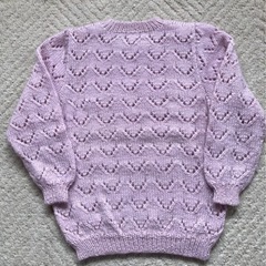 ③手編みセーター　（女の子用）の画像
