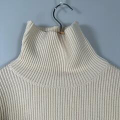 delave delave 長袖ニット ウール ホワイト レディース 36【古着】【中古】の画像