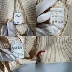 delave delave 長袖ニット ウール ホワイト レディース 36【古着】【中古】の画像