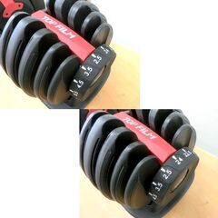 ② TOPFILM ダンベル 可変式 可変式ダンベル 2.5kg-24kg BLACK×RED JAPAN BRAND 札幌 西区 西野店の画像