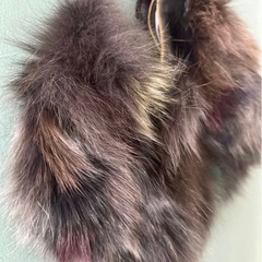 マルチカラーファーバッグの画像