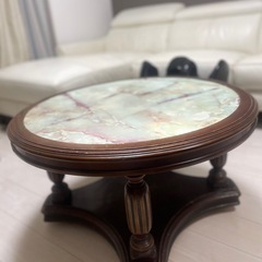 アンティーク　本大理石テーブルの画像