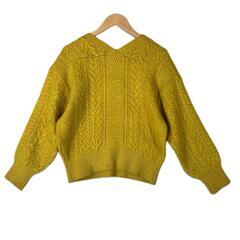 TORRAZZO DONNA トラッゾドンナ 長袖ニット アクリル イエロー レディース【古着】【中古】の画像