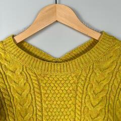 TORRAZZO DONNA トラッゾドンナ 長袖ニット アクリル イエロー レディース【古着】【中古】の画像