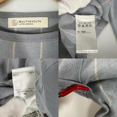 BEAUTY&YOUTH UNITED ARROWS ビューティアンドユースユナイテッドアローズ ストライプ 長袖ニット ウール ブルー レディース【古着】【中古】の画像