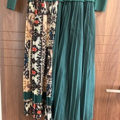 ニット　プリーツワンピースの画像