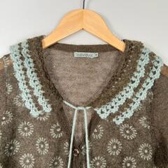 individual individual 長袖ニット ナイロン ブラウン レディース【古着】【中古】の画像