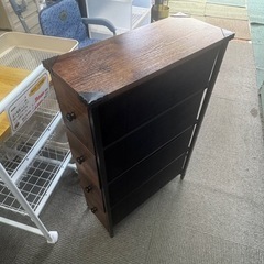 【リサイクルサービス八光】幅20cm　SONGMICS 収納チェスト  隙間収納 超スリム 4段 木目調 不織布 省スペースの画像