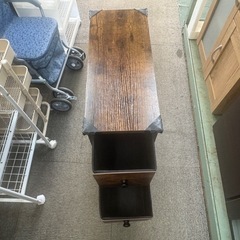 【リサイクルサービス八光】幅20cm　SONGMICS 収納チェスト  隙間収納 超スリム 4段 木目調 不織布 省スペースの画像