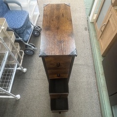 【リサイクルサービス八光】幅20cm　SONGMICS 収納チェスト  隙間収納 超スリム 4段 木目調 不織布 省スペースの画像