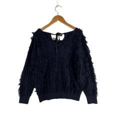 rie miller rie miller 長袖ニット ポリエステル/アクリル ネイビー レディース【古着】【中古】の画像