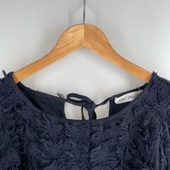 rie miller rie miller 長袖ニット ポリエステル/アクリル ネイビー レディース【古着】【中古】の画像