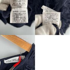 rie miller rie miller 長袖ニット ポリエステル/アクリル ネイビー レディース【古着】【中古】の画像