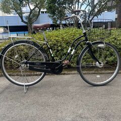 リサイクルショップどりーむ天保山店　No560 自転車　シティサイクル　２６インチ　LEDオートライト付き♪　　シンプルで乗りやすい🎵　状態良好🎵　の画像