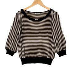Bon mercerie ボンメルスリー ボーダー 長袖ニット ...
